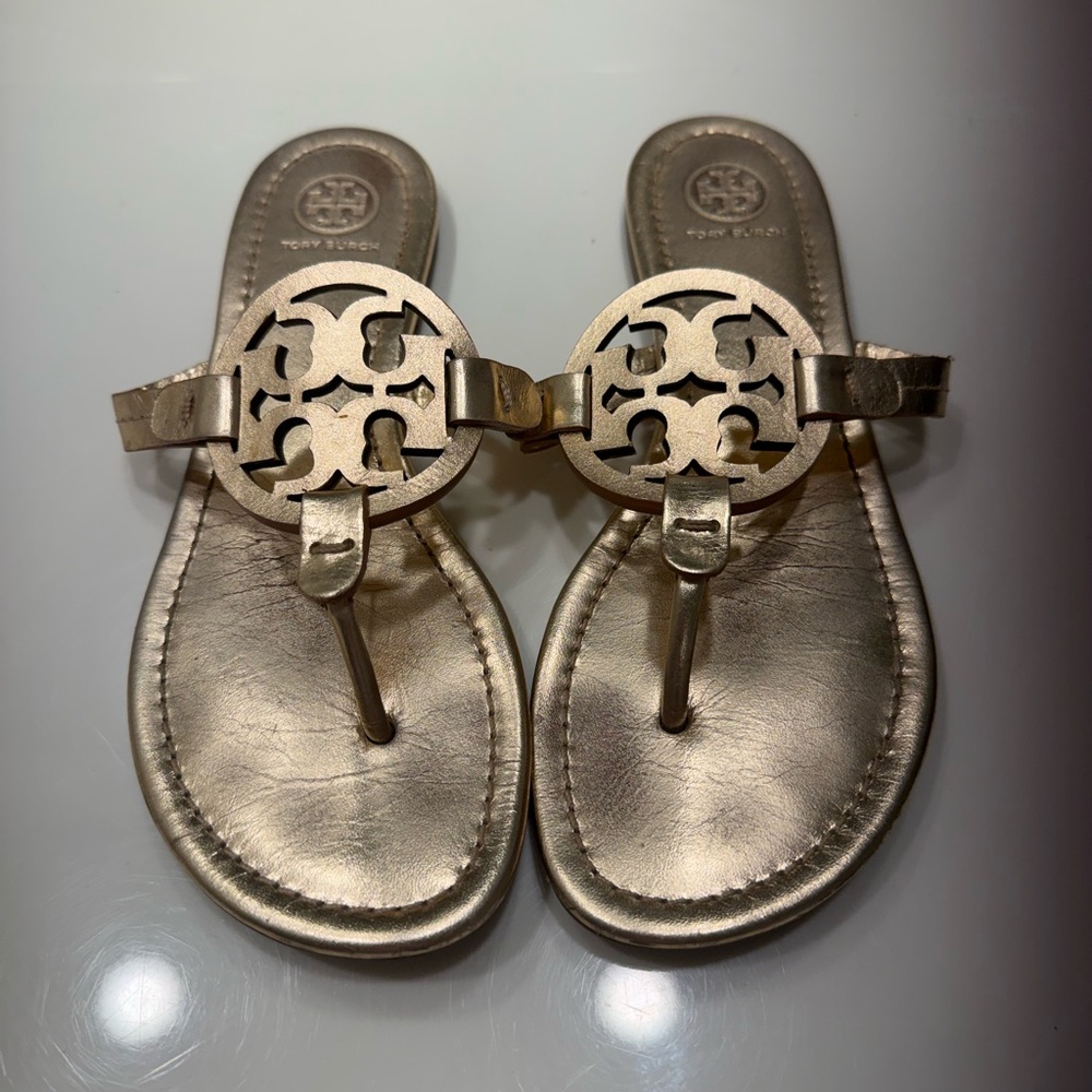 Tory Burch Miller (Rose Gold) Slide Sandals